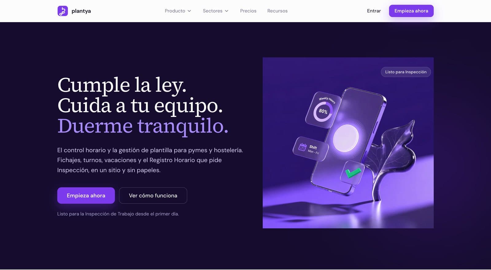 Plantya, aplicación de control horario y gestión de plantilla para hostelería